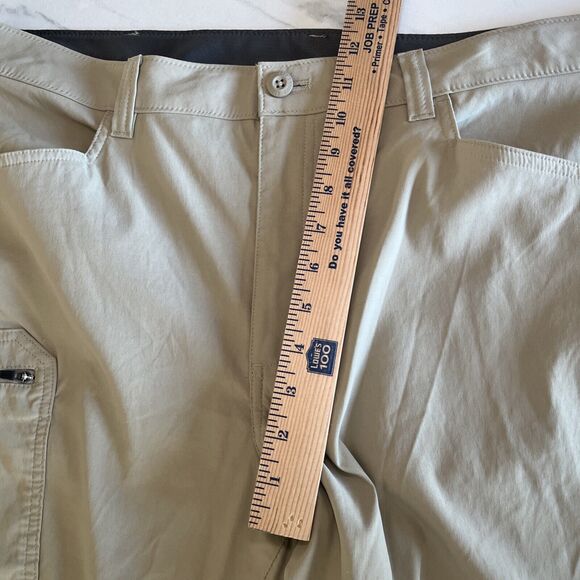 Eddie Bauer Pants 40x32 Beige Nylon Stretch Performance Mens Zip Cargo Pocket - Picture 9 of 11